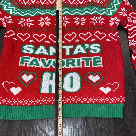 JOYIN Santat's Favorite Ho! Ugly Sweater Built-in Light Bulbs XL NWOT - Picture 14 of 16